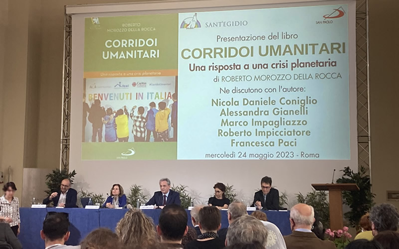 presentazioen del libro sui corridoi umanitari, Roberto Morozzo Della Rocca, 24 maggio 2023