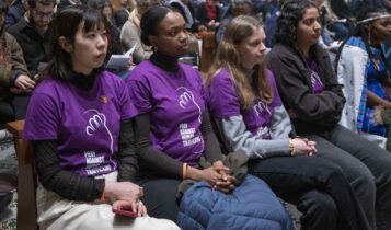 flash mob e veglia contro la tratta, santa maria in trastevere, 6 febbraio 2024