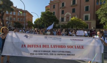 manifestazione lavoro sociale, cooperative