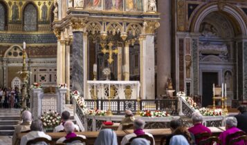 adorazione eucaristica per papa francesco, san giovanni in laterano, baldo reina, 24 aprile 2025