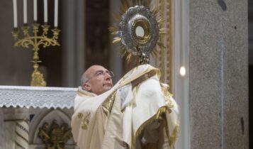 adorazione eucaristica per papa francesco, san giovanni in laterano, baldo reina, 24 aprile 2025