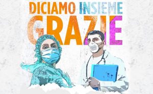 "Diciamo insieme grazie", street artist, 22 luglio 2020