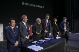 Rome Call for AI Ethics, Dongyu Qu, Brad Smith, Vincenzo Paglia, John Kelly III, Paola Pisano David Sassoli, 28 febbraio 2020