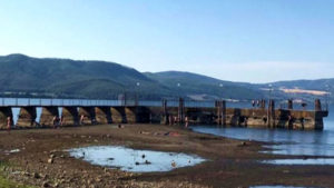 Lago di Bracciano, siccità luglio 2017