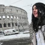 Neve a Roma, 26 febbraio 2018 Colosseo