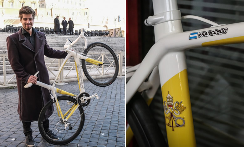 bicicletta specialized donata da peter sagan a papa francesco