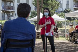 Visita del ministro Speranza a "Spazio Futuro", nel Punto Luce Save the Children a Torre Maura, 25 giugno 2020