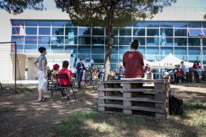 Visita del ministro Speranza a "Spazio Futuro", nel Punto Luce Save the Children a Torre Maura, 25 giugno 2020