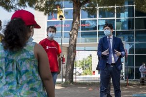 Visita del ministro Speranza a "Spazio Futuro", nel Punto Luce Save the Children a Torre Maura, 25 giugno 2020